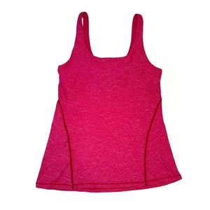 Lululemon Amala Tank Heathered Pink Built In Bra
